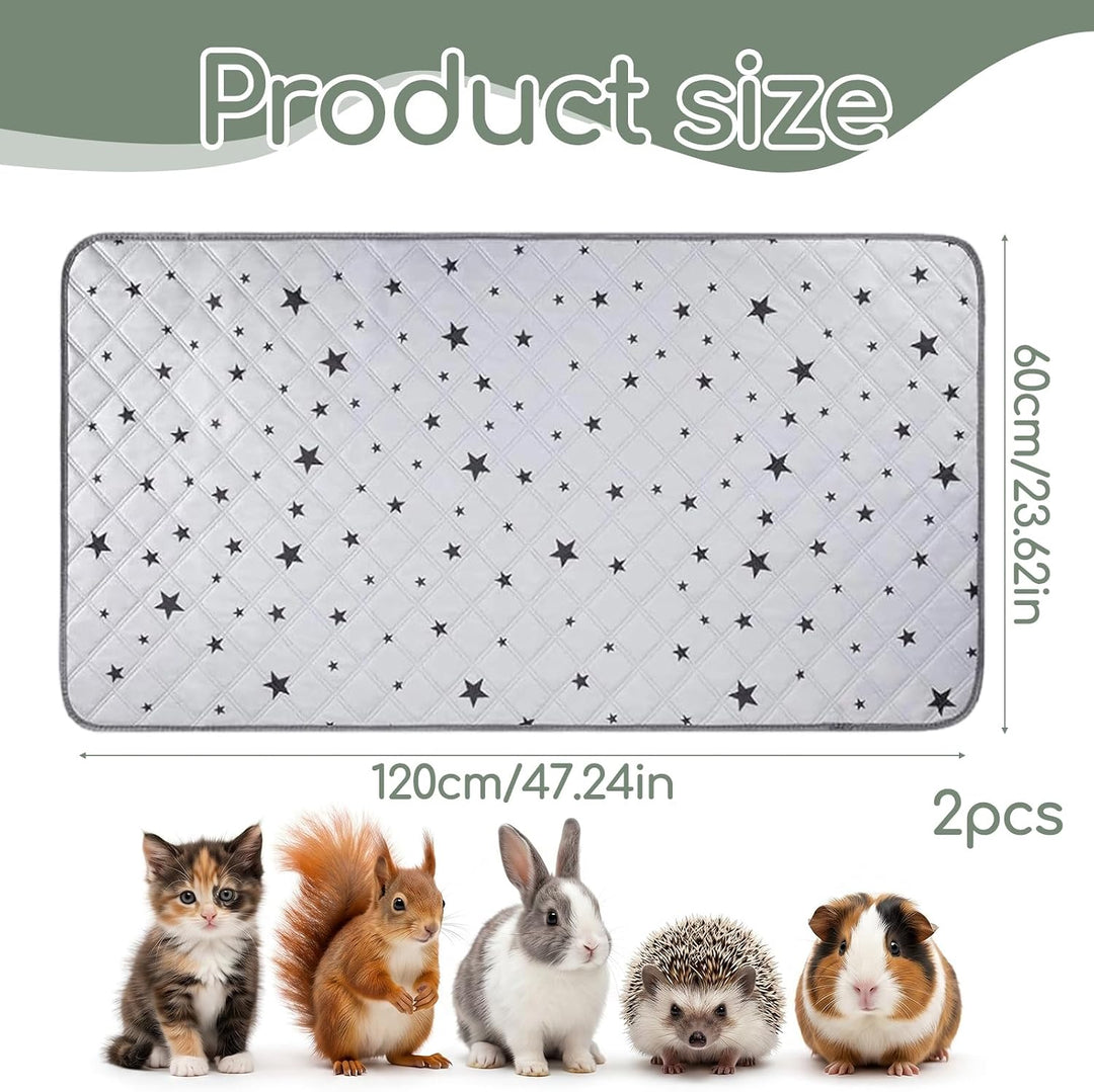 2 Stück 60 x 120 cm Pipipads Meerschweinchen, Saugfähige Kleintiermatten