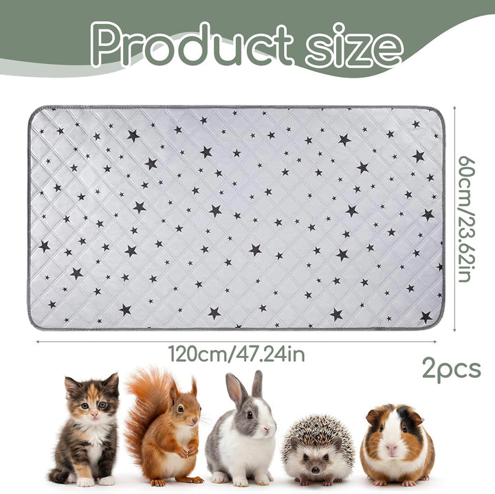 2 Stück 60 x 120 cm Pipipads Meerschweinchen, Saugfähige Kleintiermatten