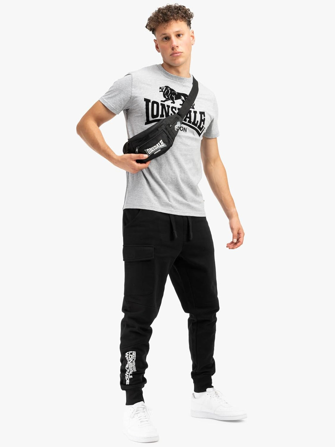 Lonsdale Herren Tweedmouth Dress Pants S Black/White, S Black/White