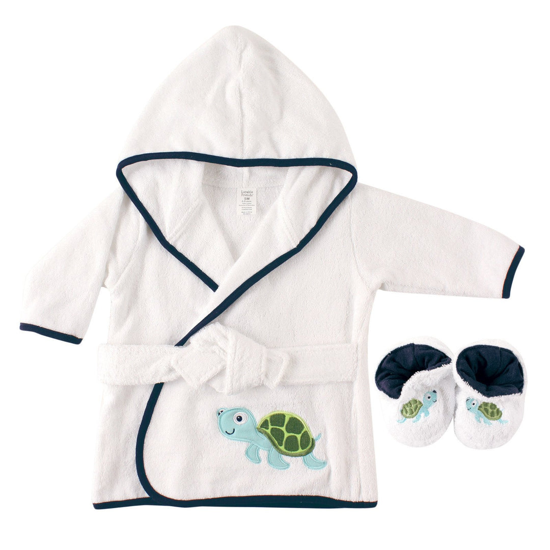 Luvable Friends Baby Jungen (0-24 Monate) Bademantel schildkröte 0-9 Monate, schildkröte 0-9 Monate
