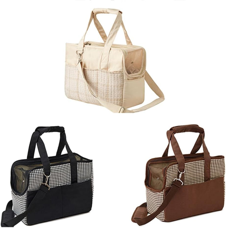 Grosse Tragetasche für Hunde und Katzen bis 5 kg – Hundetasche Öffnung Oben, atmungsaktiv, tragbar,