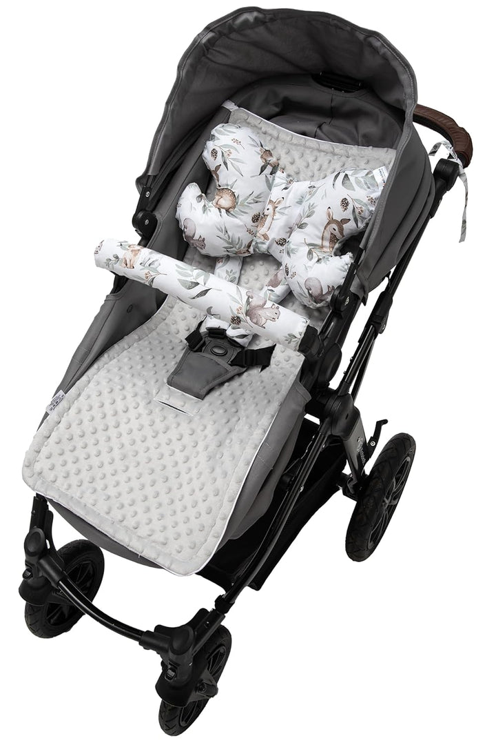 Medi Partners Universal Sitzauflage Kinderwagen &amp; Buggys Sitzeinglage Kinderwagendecke 5tgl Gurtpols
