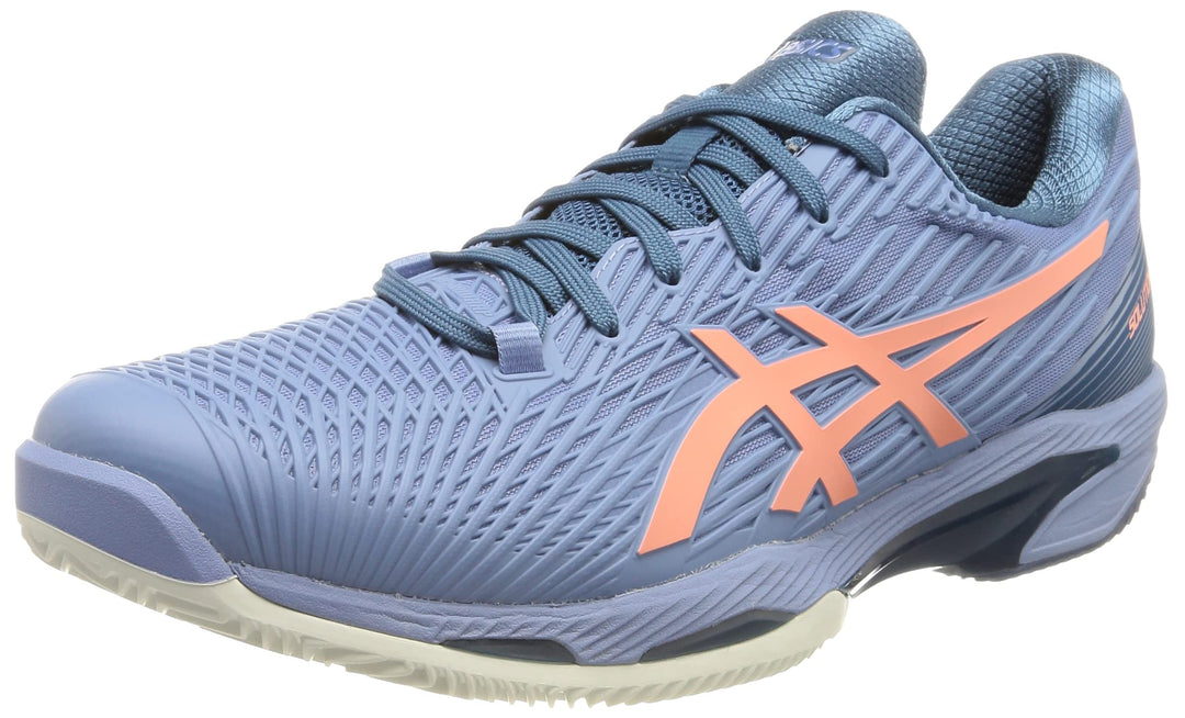 ASICS Solution Speed FF 2 Clay Tennisschuh für Schnelle Plätze für Männer Schwarz Hellblau 40.5 EU B
