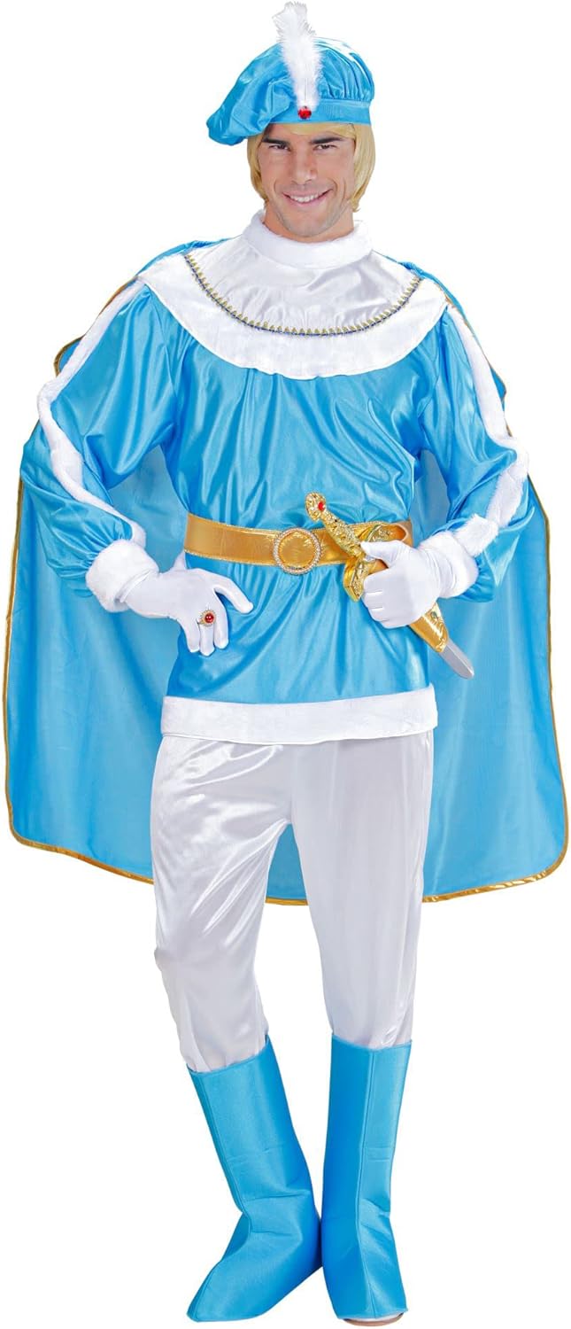 "CHARMING PRINCE" (coat, pants, belt with dagger-holster, boot covers, cape, hat with gem and feathe