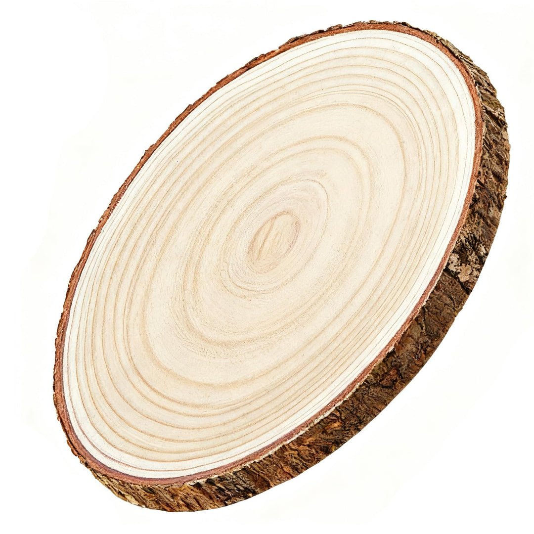 35-38cm Grosse Baumscheibe holzscheiben mit Rinde 2cm Untersetzer Holz Log Rustikale Kerzenständer f