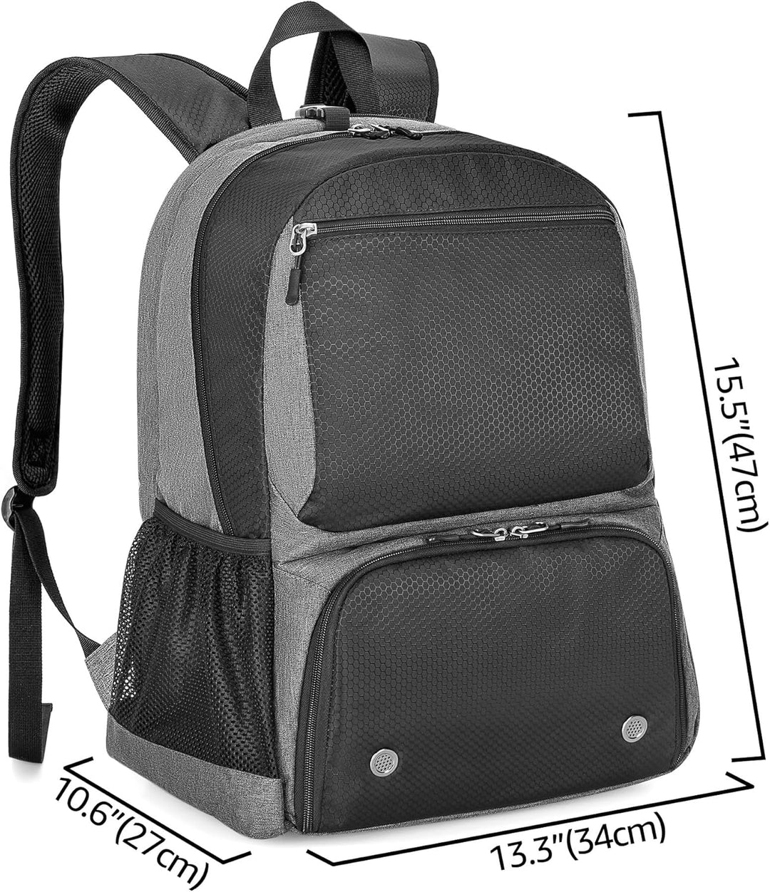 DSLEAF Tennisrucksack mit Schuhfach, Tennistasche für 2 Schläger mit Gepolsterten Schultergurten und