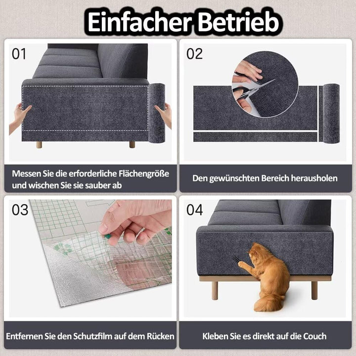 Kratzmatte Katze Selbstklebend - Kratzschutz Sofa Anti Kratz Folie Kratzwand für Katzen Frei DIY Ges