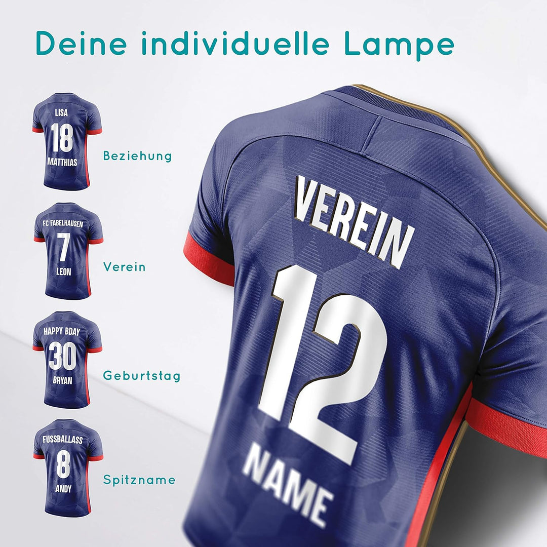 Elbeffekt Trikotlampe für Flensburg Fans aus Holz - personalisierbares Geschenk - schenke Dein indiv
