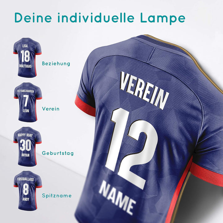 Elbeffekt Trikotlampe für Flensburg Fans aus Holz - personalisierbares Geschenk - schenke Dein indiv
