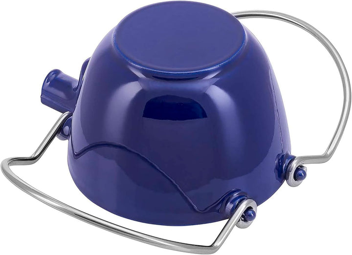 STAUB Teekanne/Wasserkessel, rund 16,5 cm, 1,15 L mit mattschwarzer Emaillierung Im Inneren des Kess