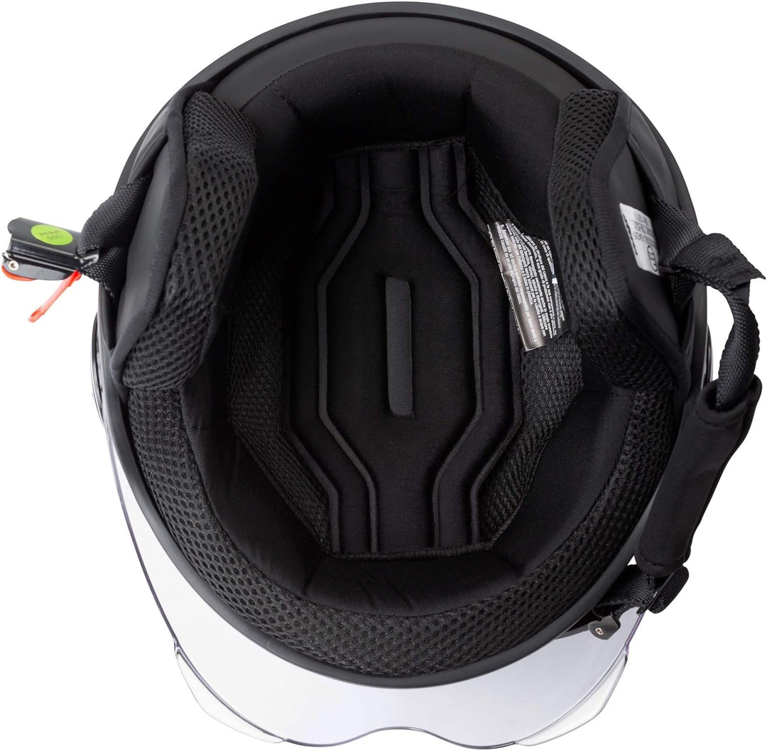 Motorradhelm Motorrad Roller Jet Helm Demi Avio Viser Homologiert SonicMoto 57 Rot, 57 Rot