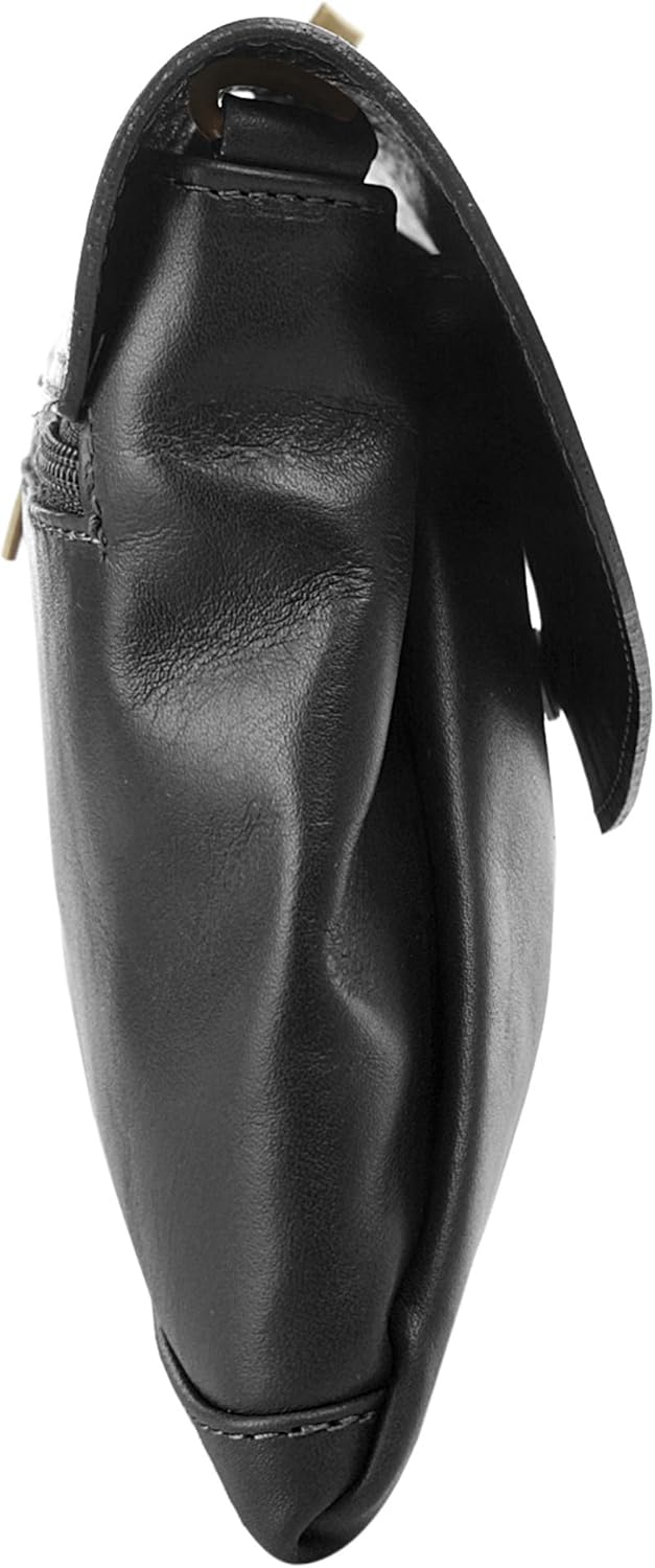 Abendtasche Echt Leder Damen Made in Italy, Clutch Handtasche, Umhängetasche mit Magnetverschluss, e