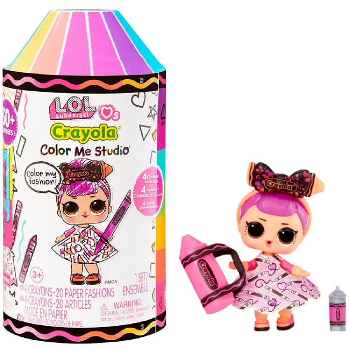 L.O.L. Surprise! Loves CRAYOLA - Colour Me Studio mit Sammelpuppe - Über 30 Überraschungen inkl. Pup