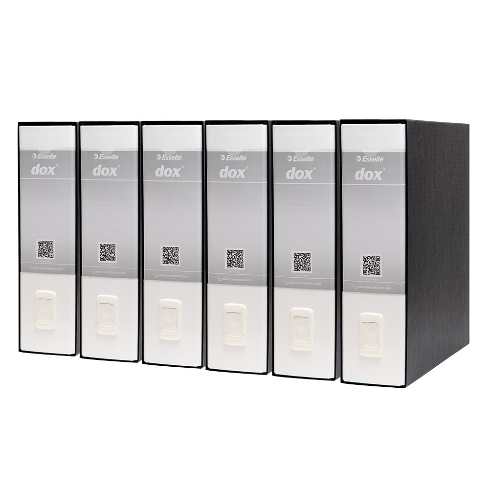 Rexel Dox Aktenordner (DIN A4 Inhalt) 6 Stück weiss