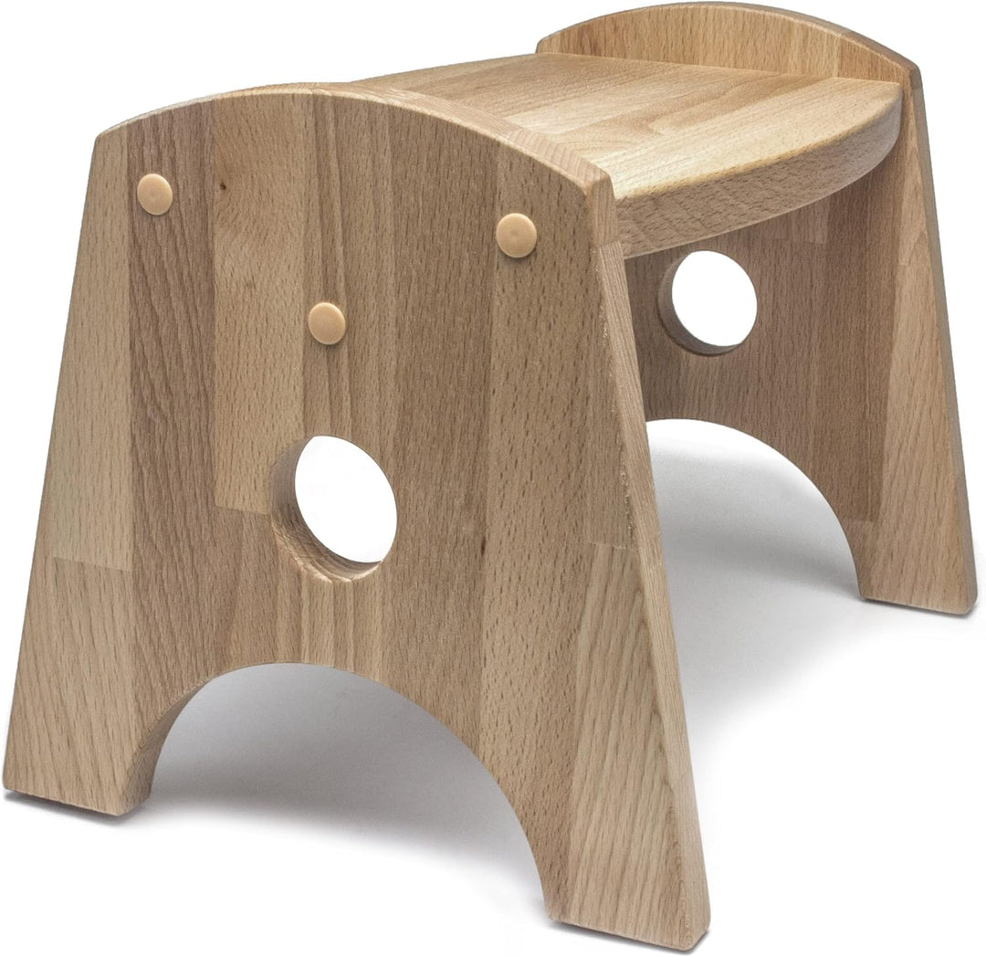 Schemel für Kinder aus Holz, Kleiner Kinderschemel, Holzhocker aus Massivholz, Sitzhöhe 20cm ohne Gr