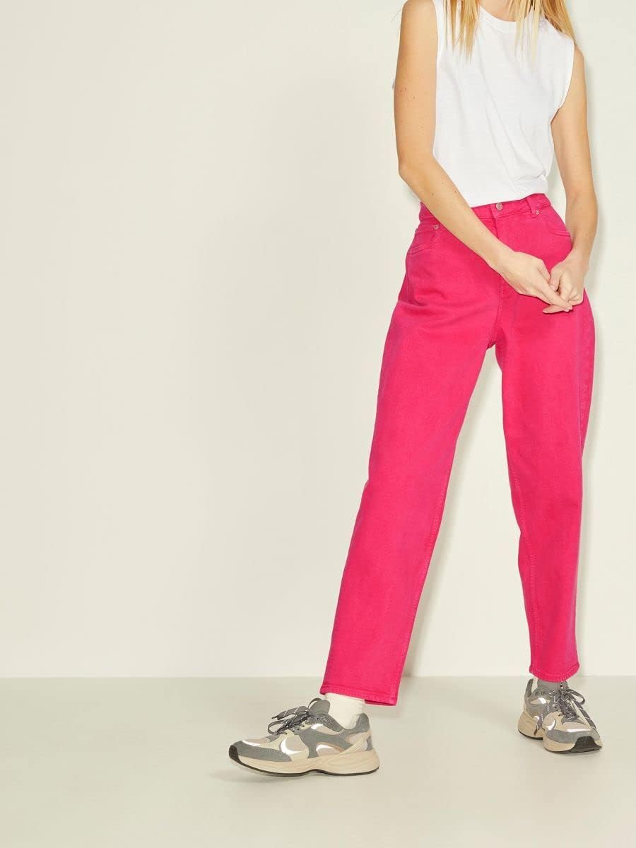 JACK &amp; JONES Damen Jjxx Jxlisbon Mom Hw AKM Noos Jeans 25W / 30L Bright Rose, 25W / 30L Bright Rose