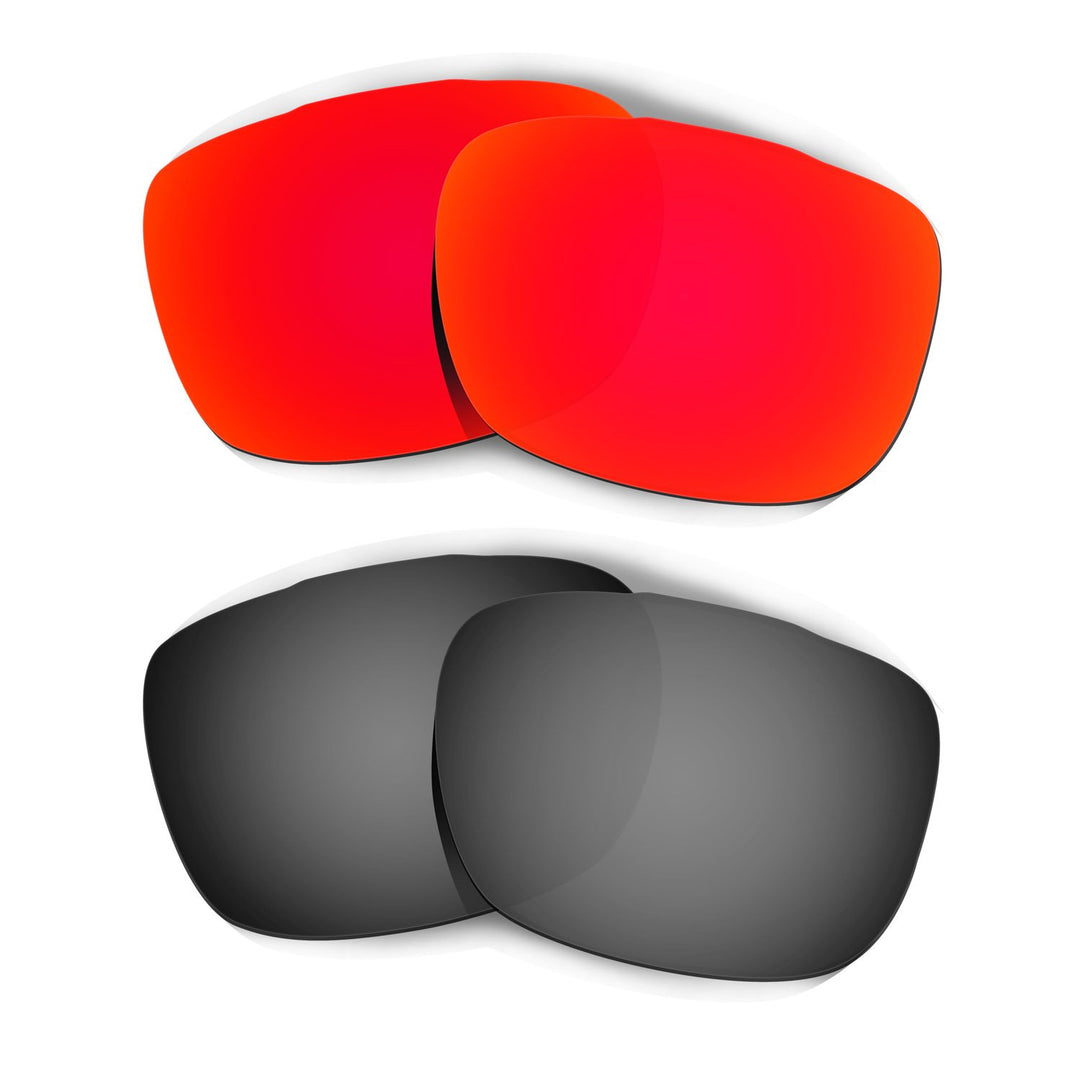 HKUCO Plus Mens Replacement Lenses For Oakley TwoFace Sunglasses Red/Black Polarized