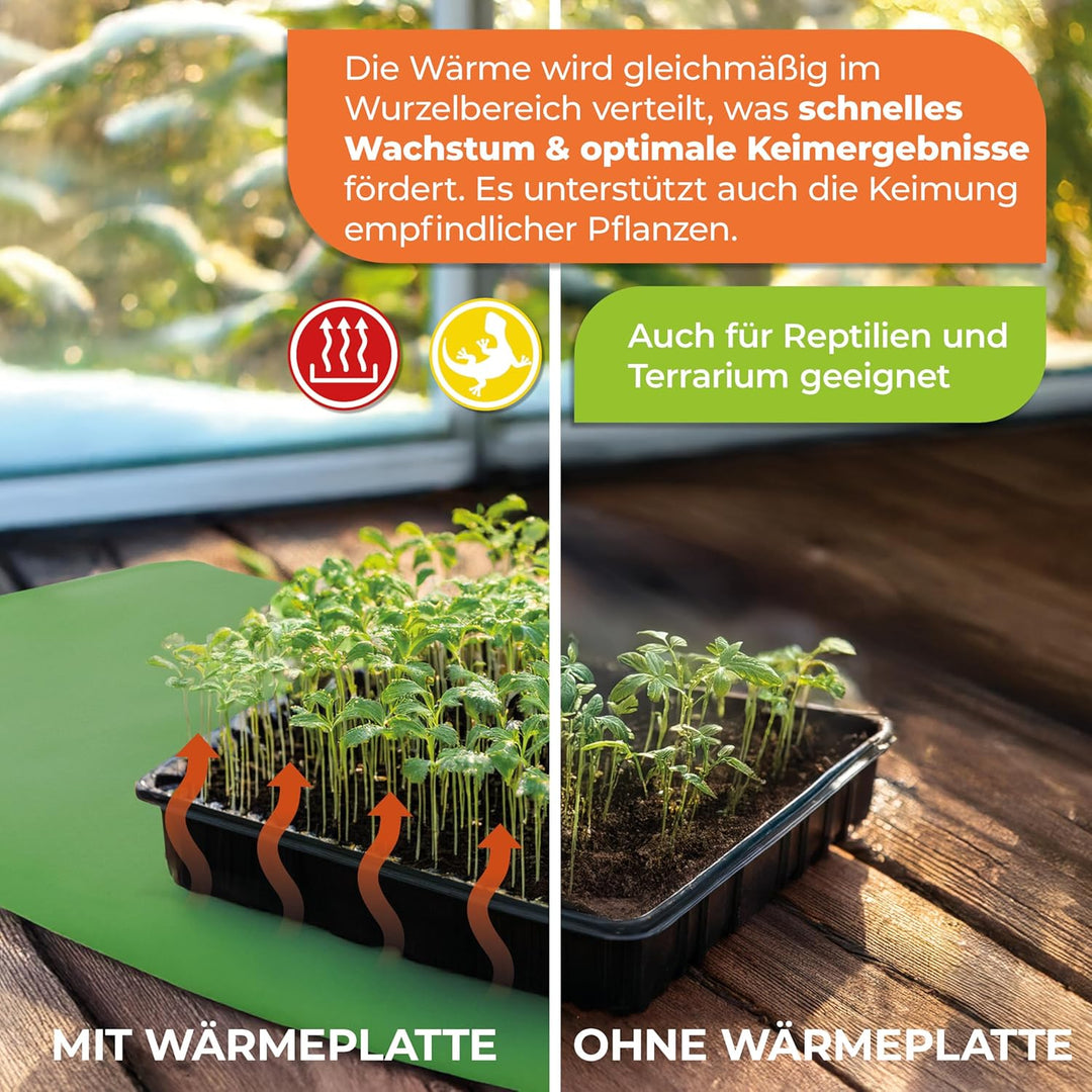 Bio Green Anzucht Wärmeplatte, grün, flexibel, 30 x 60 cm,