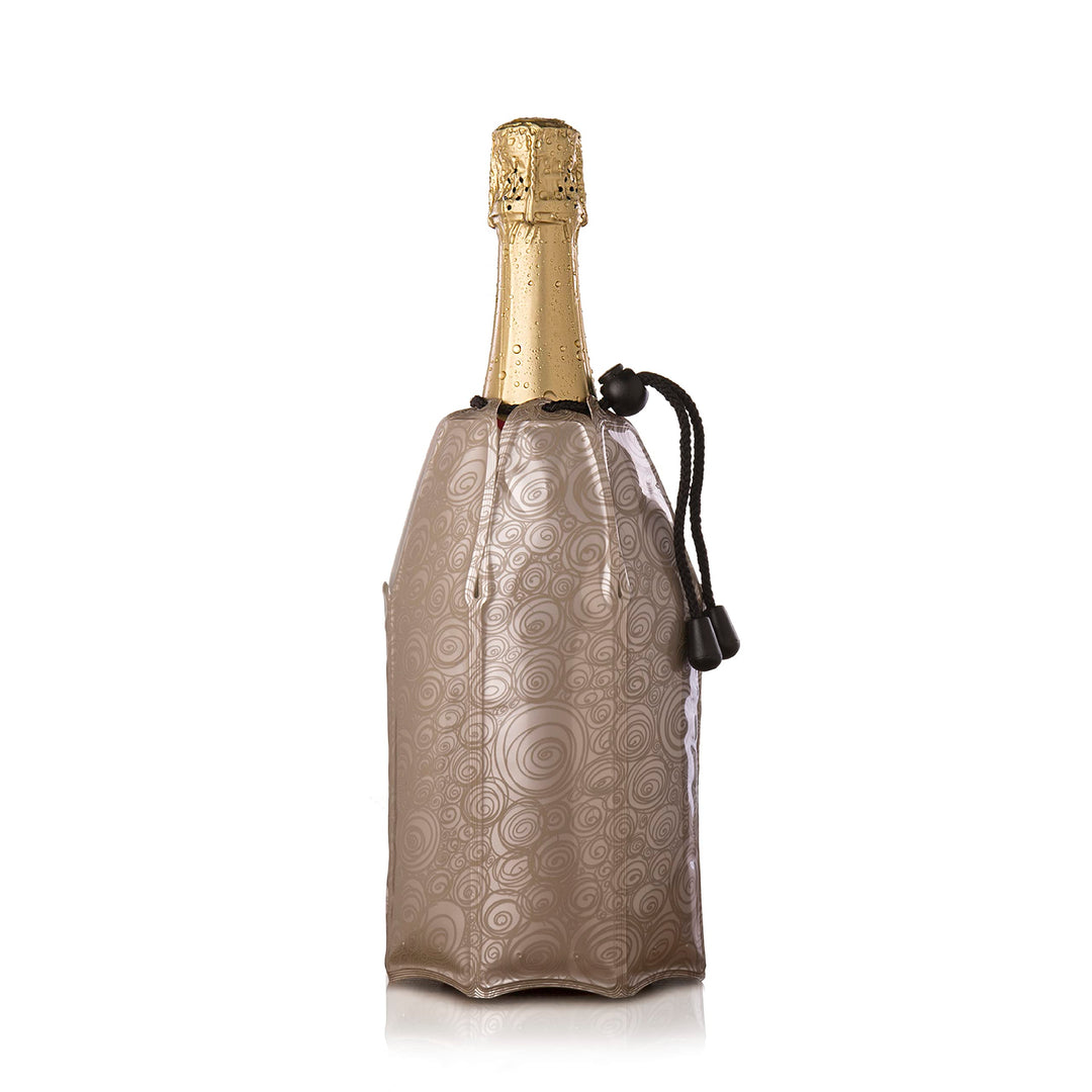 Vacu Vin Flexibler Champagnerkühler - Wiederverwendbar Platin & Gold - Champagnerkühler Manschette f