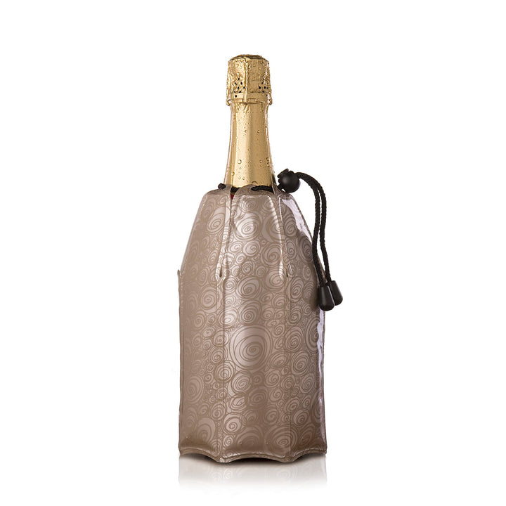 Vacu Vin Flexibler Champagnerkühler - Wiederverwendbar Platin & Gold - Champagnerkühler Manschette f