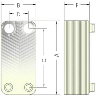 Edelstahl Plattenwärmetauscher Nordic Tec Ba-16-50 Plattenwärmeübertrager Wärmetauscher 50 Platten 1
