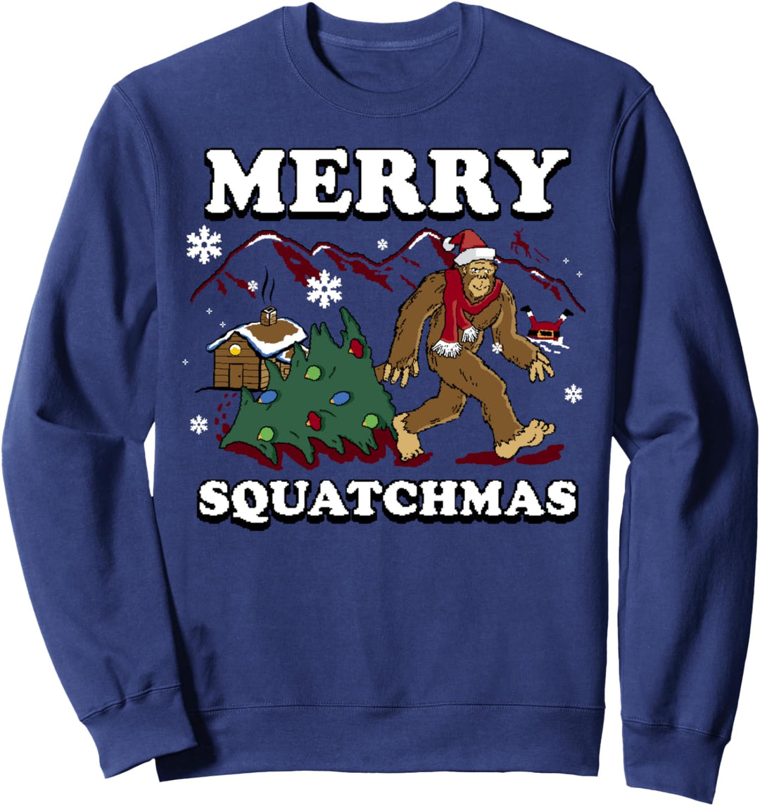 Merry Squatchmas Bigfoot Christmas Sweatshirt