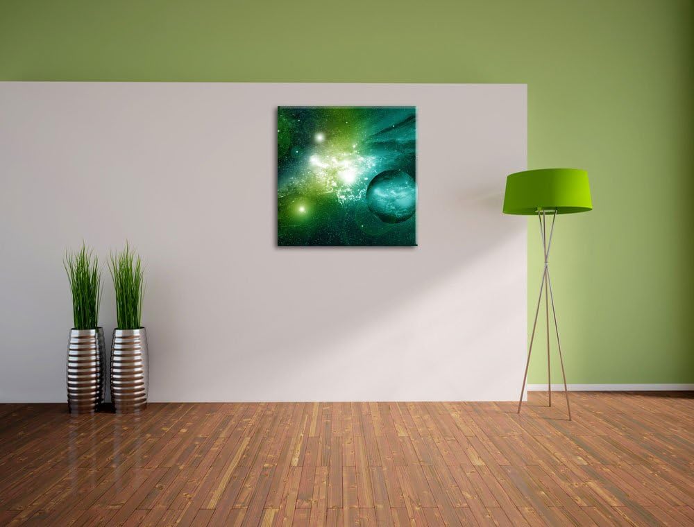Pixxprint Sternenstaub und Gasnebel in Einer fernen Galaxie, Format: 70x70 auf Leinwand, 70x70