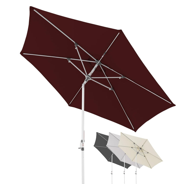 Doppler Sonnenschirm AluPro Neo Kurbel 305cm I 6-eckiger Sonnenschirm für Balkon & Terrasse I Schirm