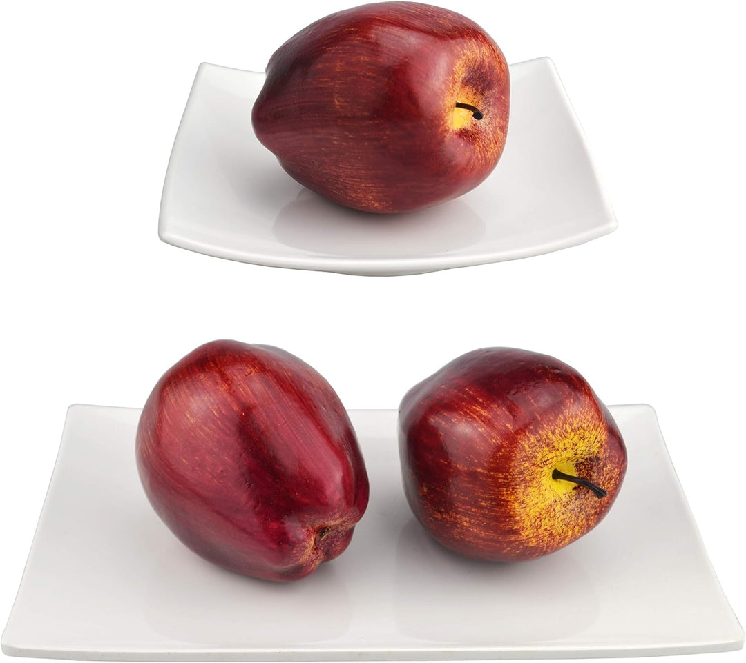 Künstliche, lebensechte Äpfel, 8-teilig, künstlich, dunkelrot, Apfel, rot, köstliche Äpfel, Set für