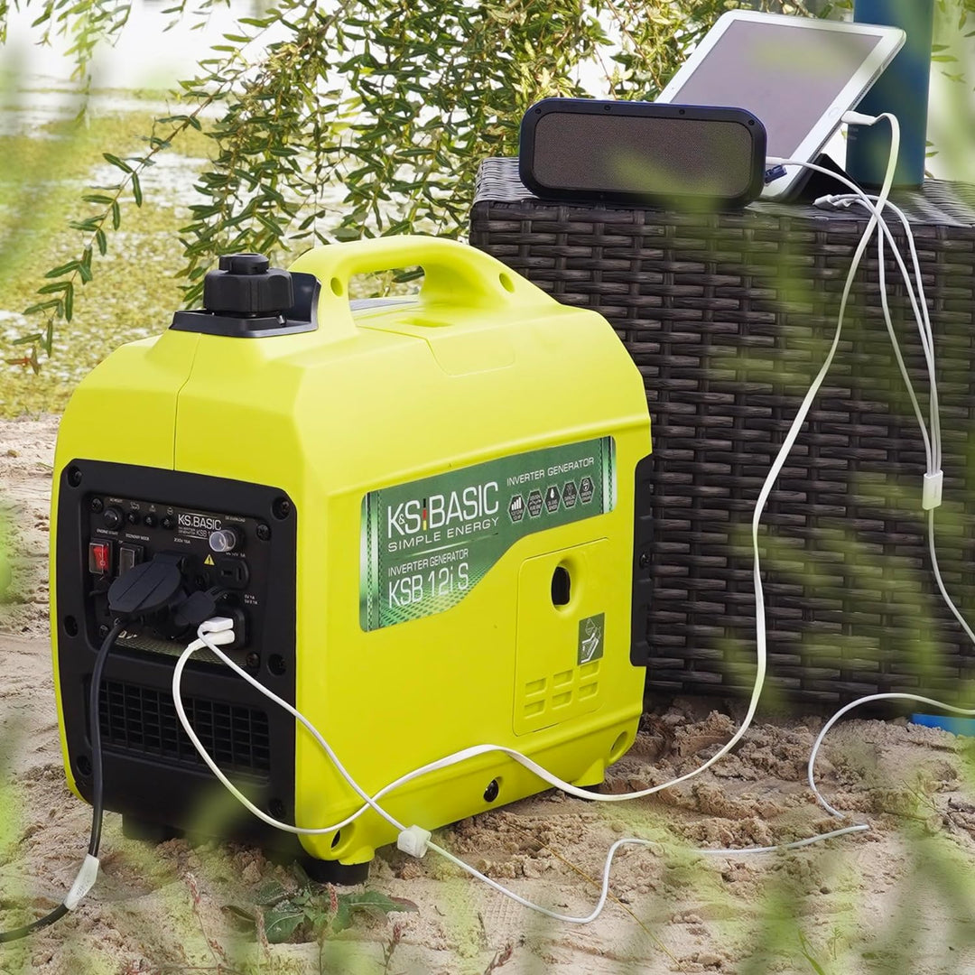 K&S Basic Inverter-Generator KSB 12i S stromerzeuger kW 1.2,Inverter-Generator zum Angeln, zum Campi