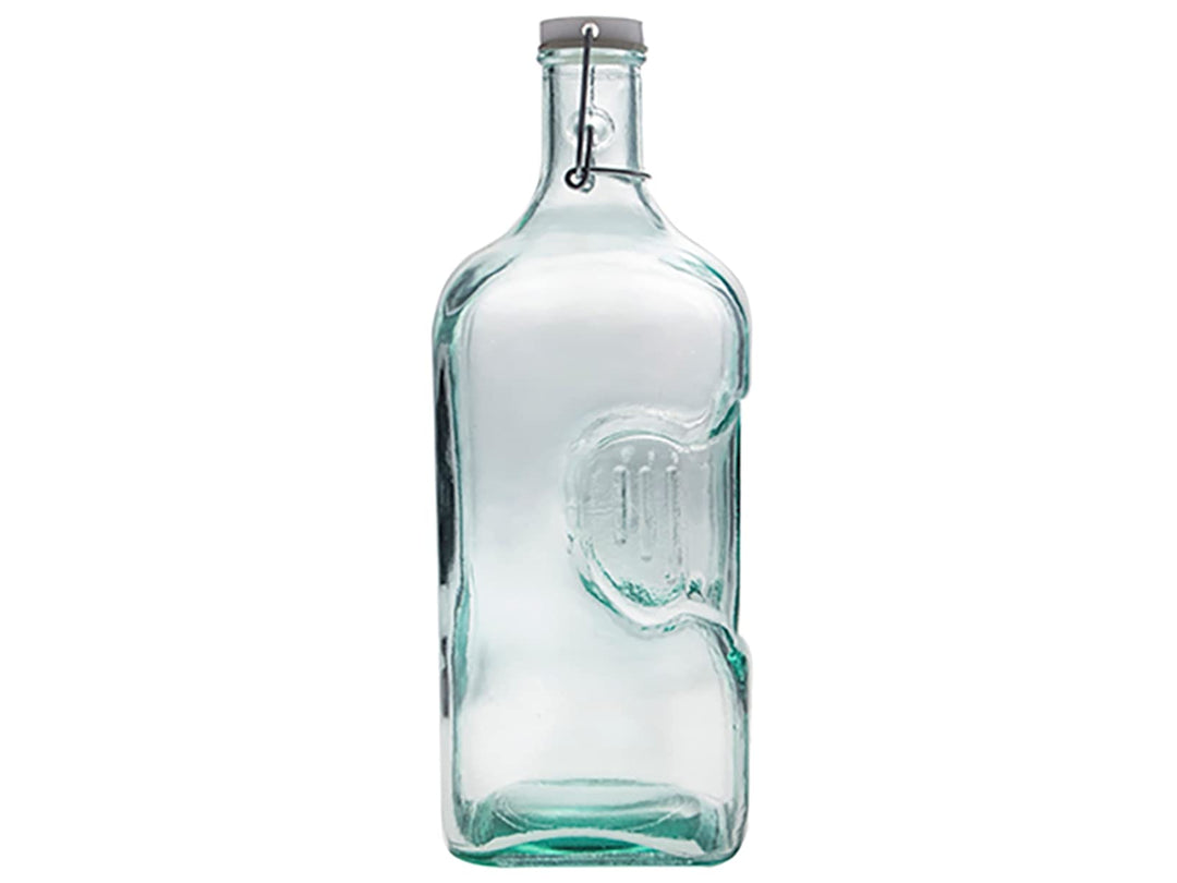 Flasche aus recyceltem Glas mit mechanischem Verschluss lt 12