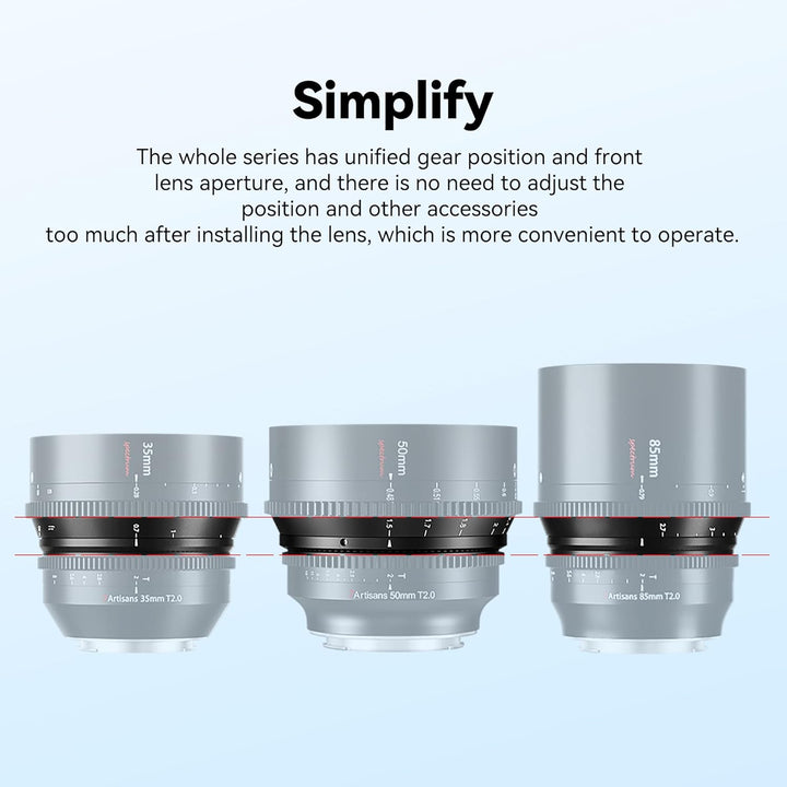 7artisans 50 mm T2.0 grosse Blende, Vollformat-Objektiv, L-Mount, manueller Fokus, geringe Verzerrun