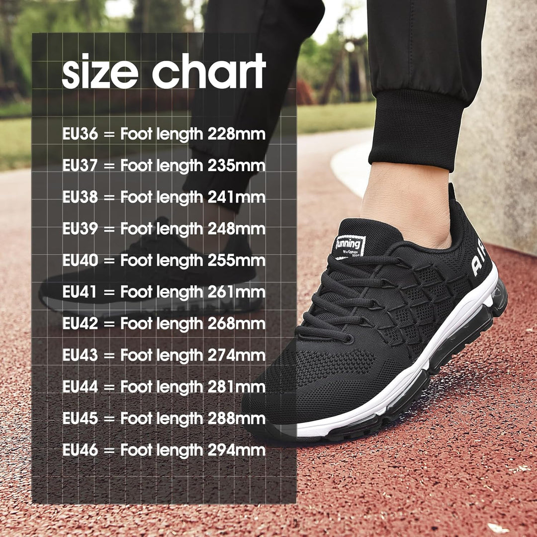 frysen Herren Damen Sportschuhe Laufschuhe mit Luftpolster Turnschuhe Profilsohle Sneakers Leichte S