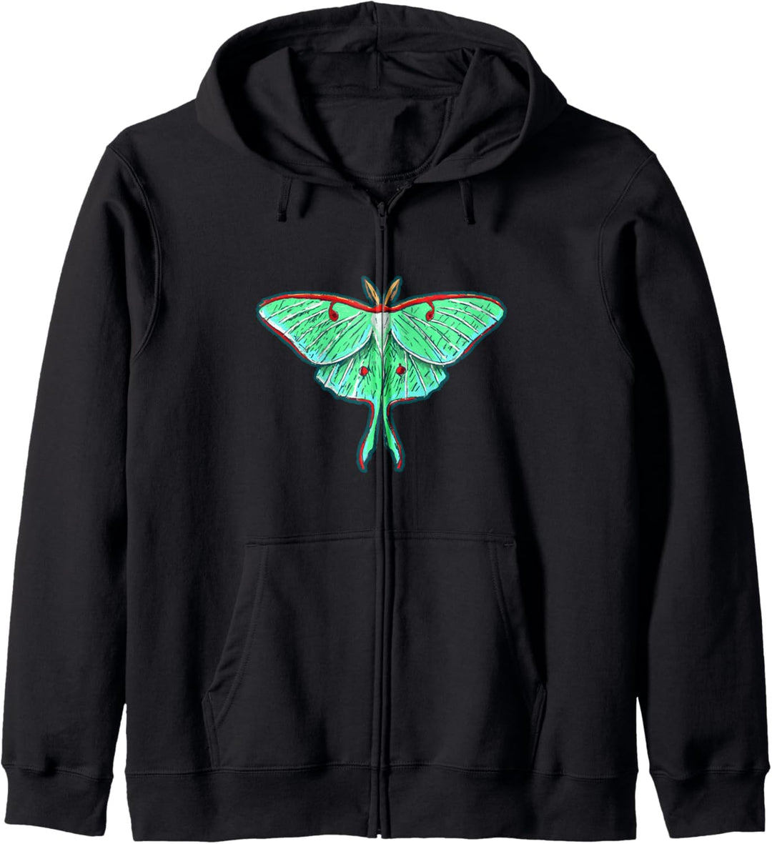 Beautiful Original Luna Moth Art Minimalist Insect Graphic Kapuzenjacke
