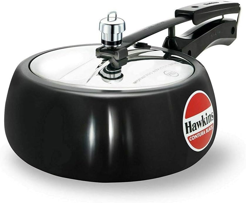 Hawkins CB35 Schnellkochtopf harteloxiert, 3,5 Liter, Contura Schwarz 3.5-Liter, 3.5-Liter