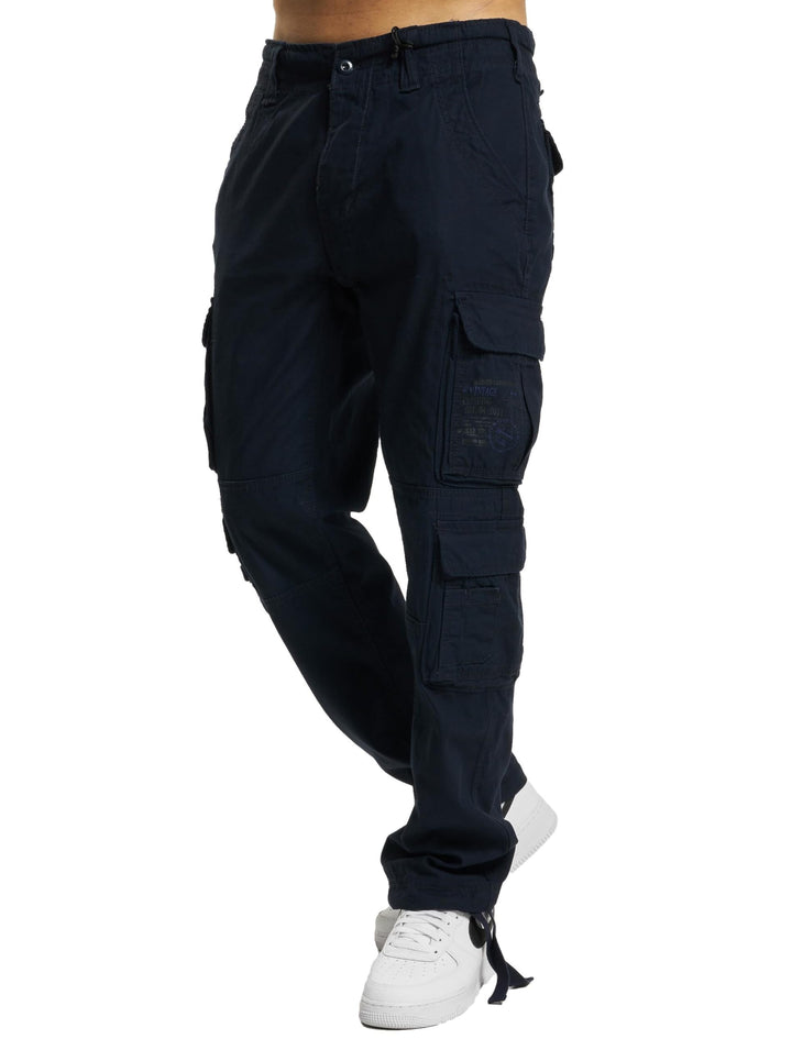 Brandit Hose Pure Vintage Slim Fit XXL Navy Blau, XXL Navy Blau
