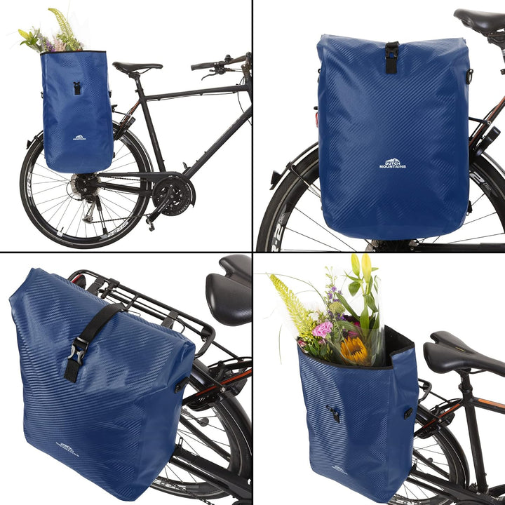Dutch Mountains Fahrradtasche Rucksack und Schultergurt - Laptopfach - Einzel Pannier Tasche fahhrra