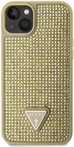 Guess GUHCP14MHDGTPD Hülle für iPhone 14 Plus 6.7" golden hardcase Rhinestone Triangle