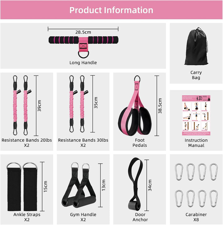 Pedal Widerstandsband mit Griff Set für Frauen Bauchtrainer | Pedalwiderstandsgerät für Bauch Taille