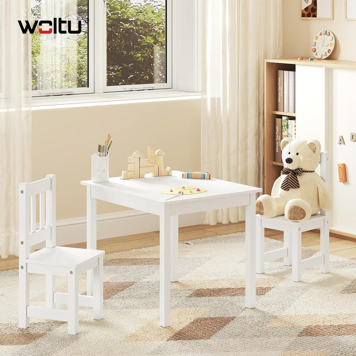 WOLTU Kindertisch mit 2 Stühlen, für Kinderzimmer Kindergarten, Kinder Tisch Stuhl Set, Sitzgruppe f