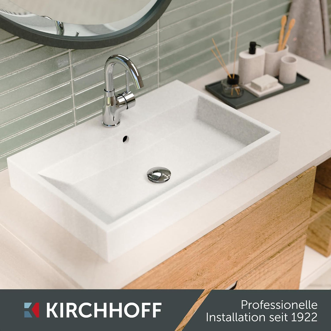 KIRCHHOFF Design Universal Waschbecken Ablaufgarnitur, Pop Up Waschbeckenstöpsel, Ablaufventil mit Ü