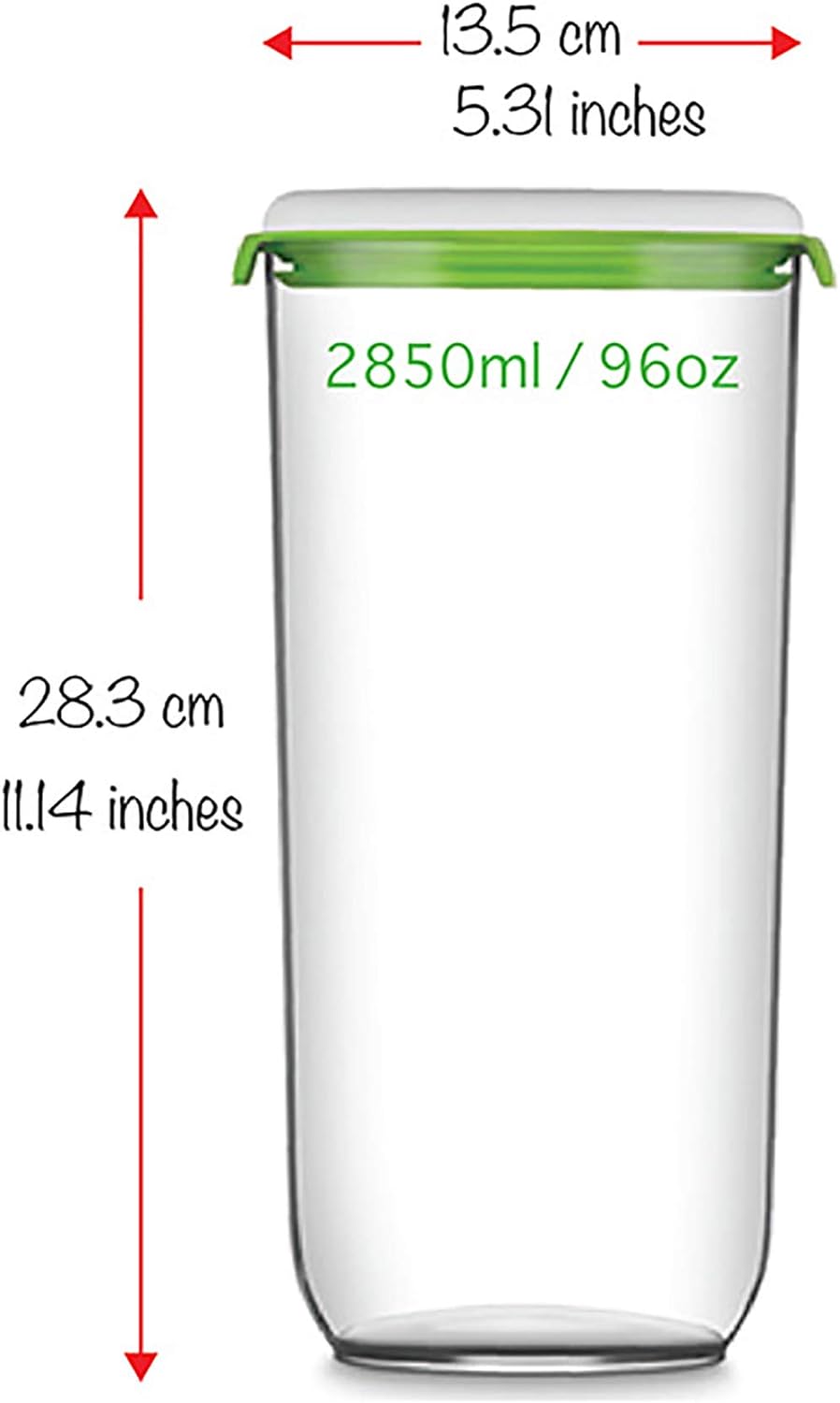 FOSA MADRID BEHÄLTER XL 2.850ML – MC12850 - Smarte Vakuum-Lebensmittelaufbewahrung – Runder Vakuum-A