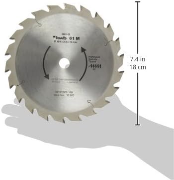 kwb Kreissägeblatt 184 x 16 mm, Made in Germany, schneller Schnitt, Sägeblatt geeignet für Weich- un