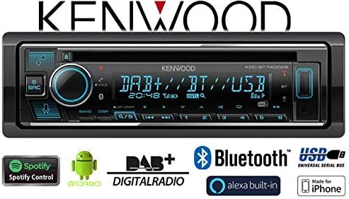 Kenwood KDC-BT740DAB - CD-Autoradio mit DAB+ & Bluetooth Freisprecheinrichtung (Alexa Built-in, USB,