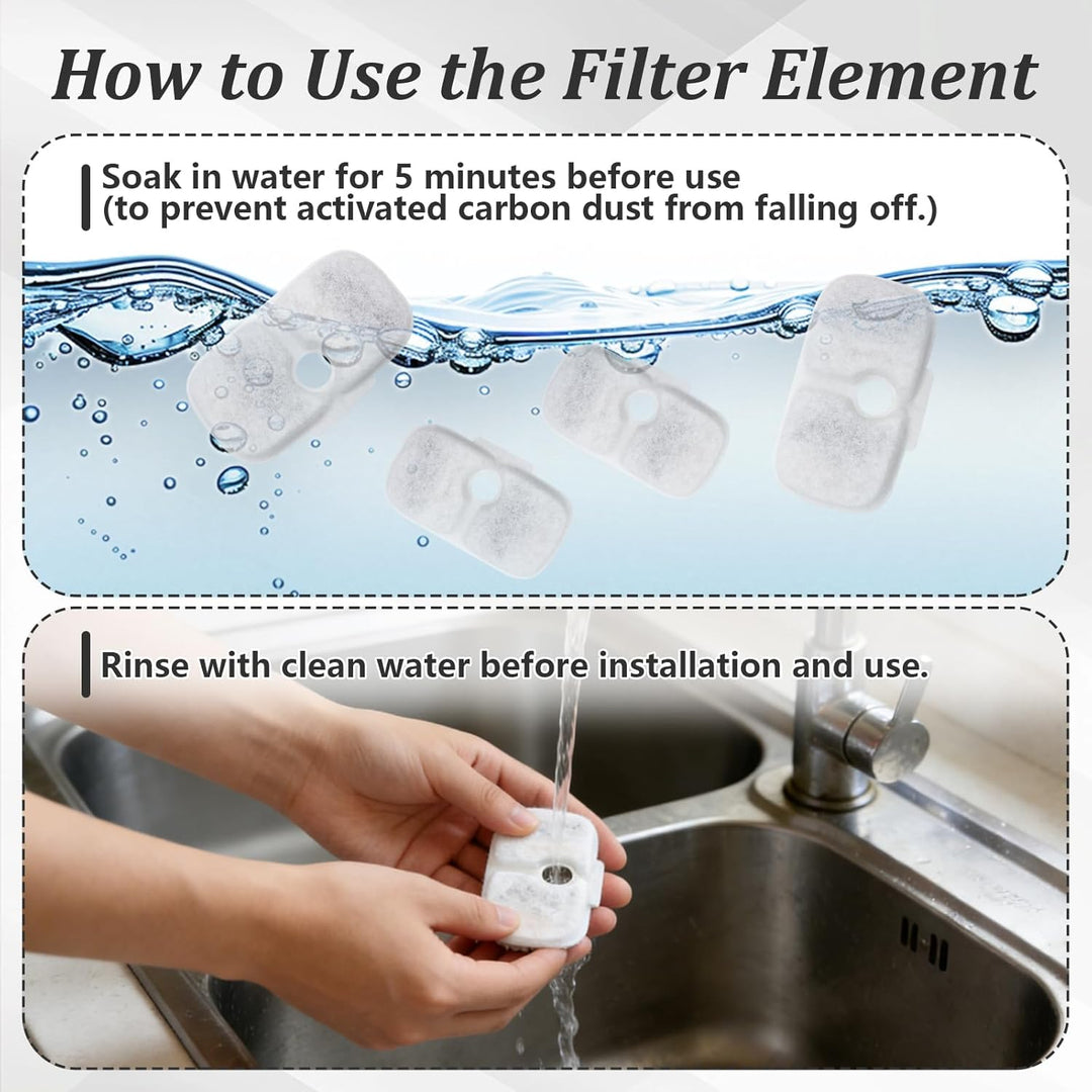 40 Stück Katzenbrunnen Filter für Dockstream Trinkbrunnen für Katze PLWF105/PLWF115/PLWF005, Trinkbr