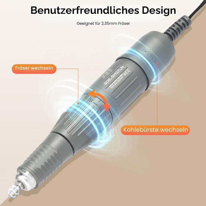 Labor Mikromotor, 80W Elektro-Mikromotor mit Handstück, Schleifen Poliere Mikromotor 0-45000rpm/min