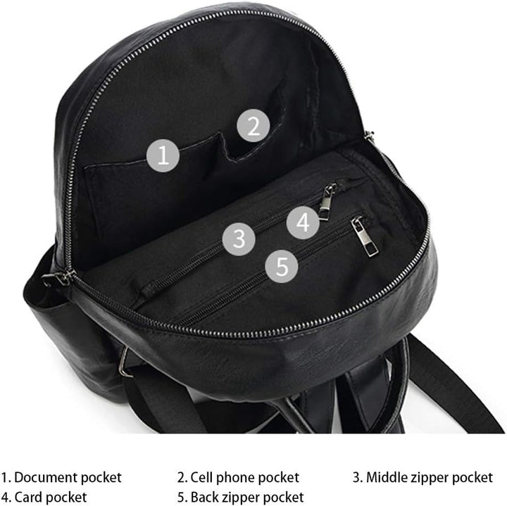 DEERWORD Damen Rucksack Handtaschen Elegant Anti Diebstahl Frau Stadtrucksack Henkeltaschen Tagesruc