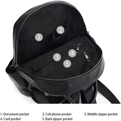 DEERWORD Damen Rucksack Handtaschen Elegant Anti Diebstahl Frau Stadtrucksack Henkeltaschen Tagesruc