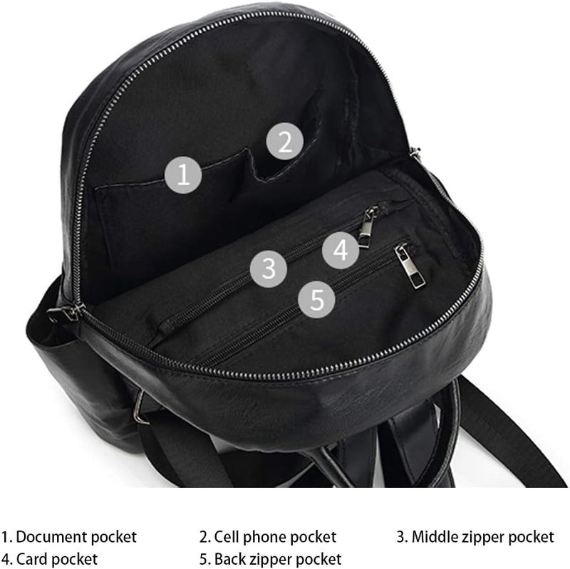 DEERWORD Damen Rucksack Handtaschen Elegant Anti Diebstahl Frau Stadtrucksack Henkeltaschen Tagesruc