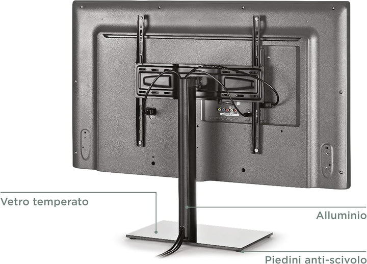 Meliconi 480807 CD/LED TV Ständer Standfuss Glas Drehung schwarz